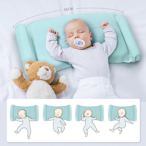 Silicon Foam pillow for baby head shape of newborn detail show